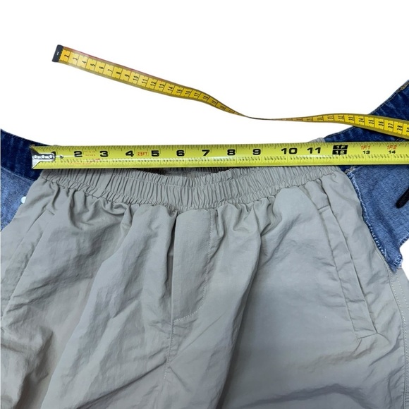 Blue and Gray Color-Blocked Track Pants with Relaxed Fit - Picture 4 of 8